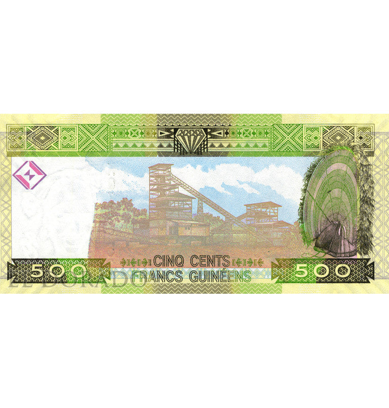 Guinea 500 Francs 2012 Pick 39b